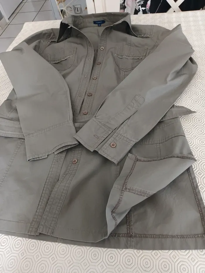 Veste légère Tex taille 40 vert kaki - photo numéro 8