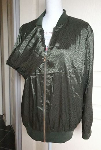 Bombers kaki satiné léopard T4 neuf étiqueté