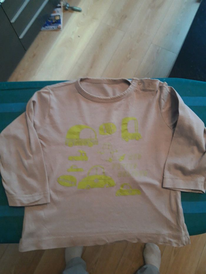 T shirt gris manches longues