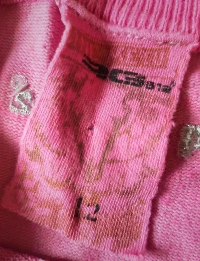 Petit pull col v rose taille 12ans RG512 - photo numéro 6