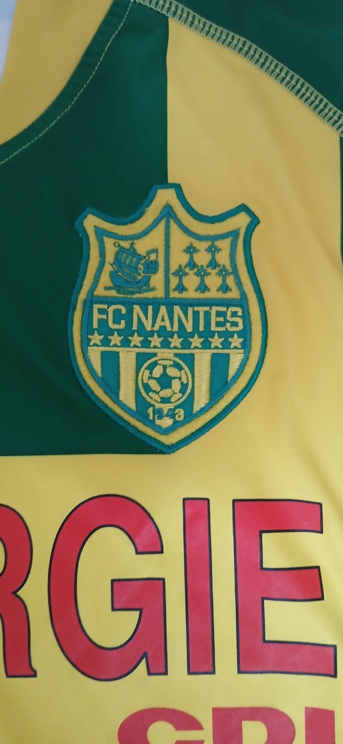 Maillot FC Nantes Kappa 2008 taille XL dédicacé par toute l'equipe - photo numéro 2