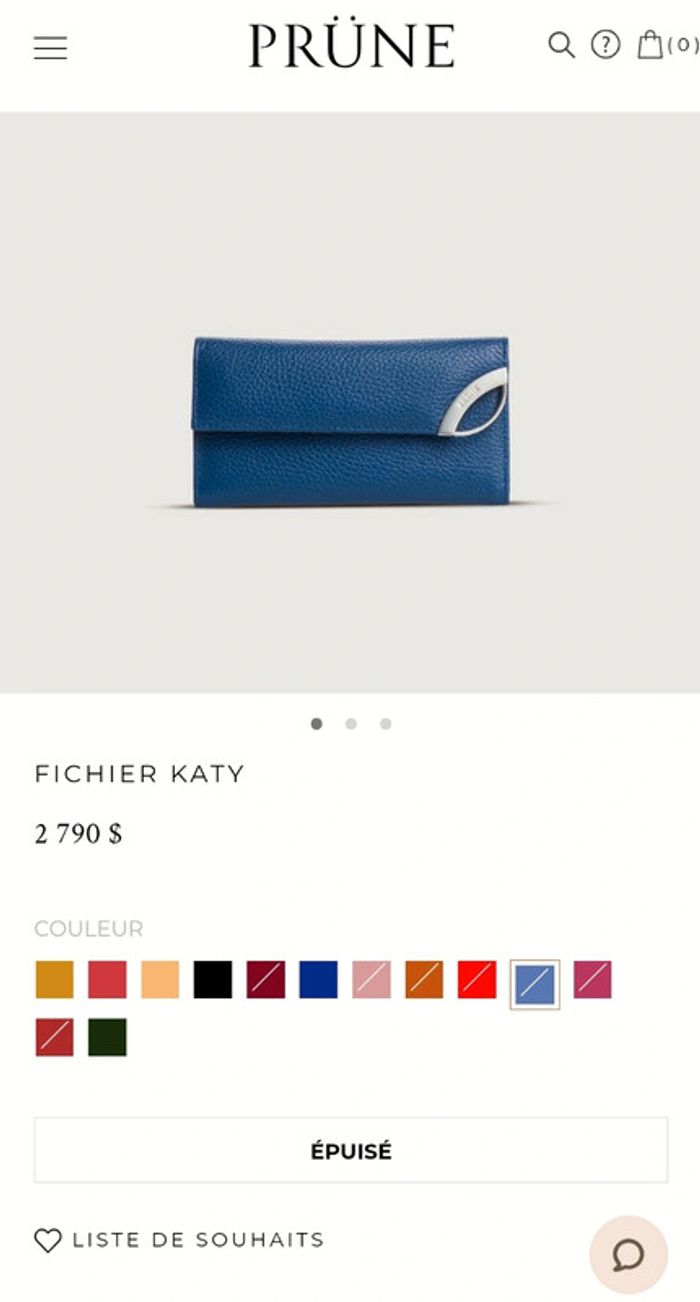 Sublime Portefeuille en Cuir Grainé Saphir | Prüne - photo numéro 15