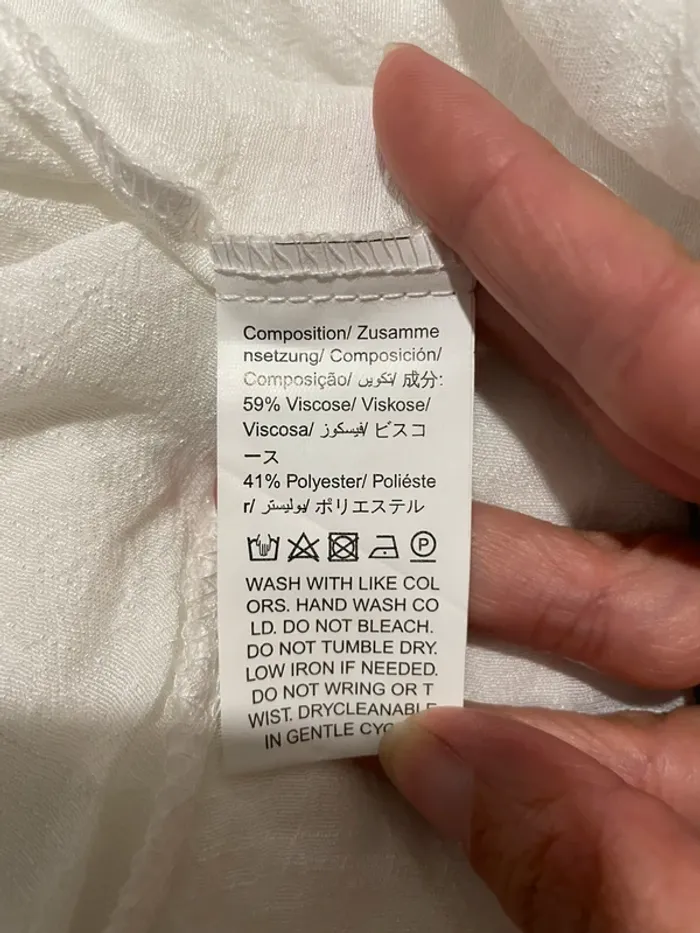 Robe-chemise blanche à volants et cordon - Neuf - Taille 36/38 - photo numéro 6