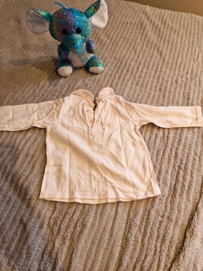 Chemise Obaïbi fille rose manches longues 6 mois - photo numéro 4