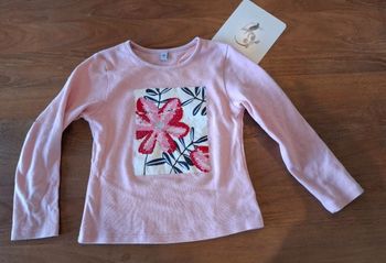 Tee-shirt manche longue rose _ 110 cm 5 ans _ intermarché