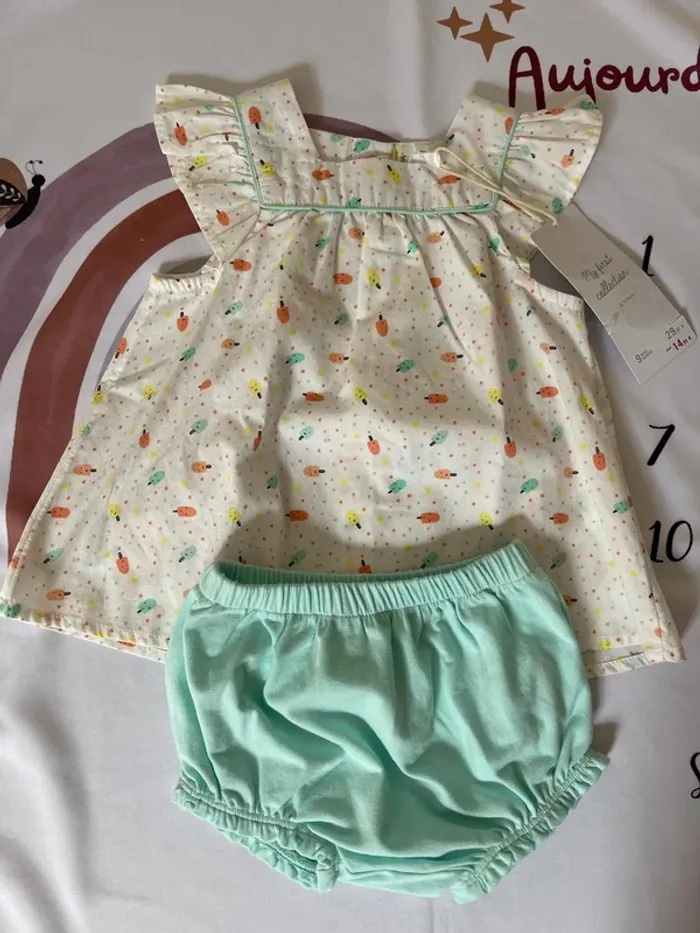 Ensemble tunique & bloomer Orchestra – Neuf avec étiquette – Taille 9 mois🌸 - photo numéro 4