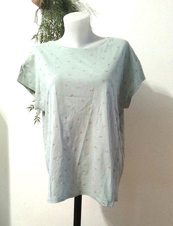 tee shirt taille XL avec motifs dorés in extenso - 100% coton
