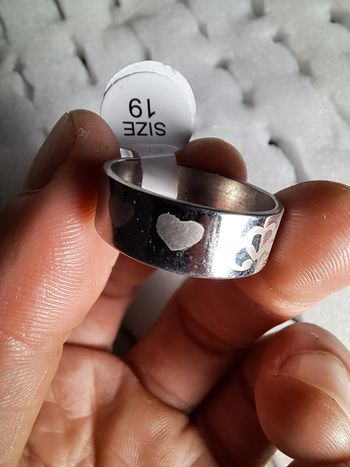 Bague acier inoxydable motifs