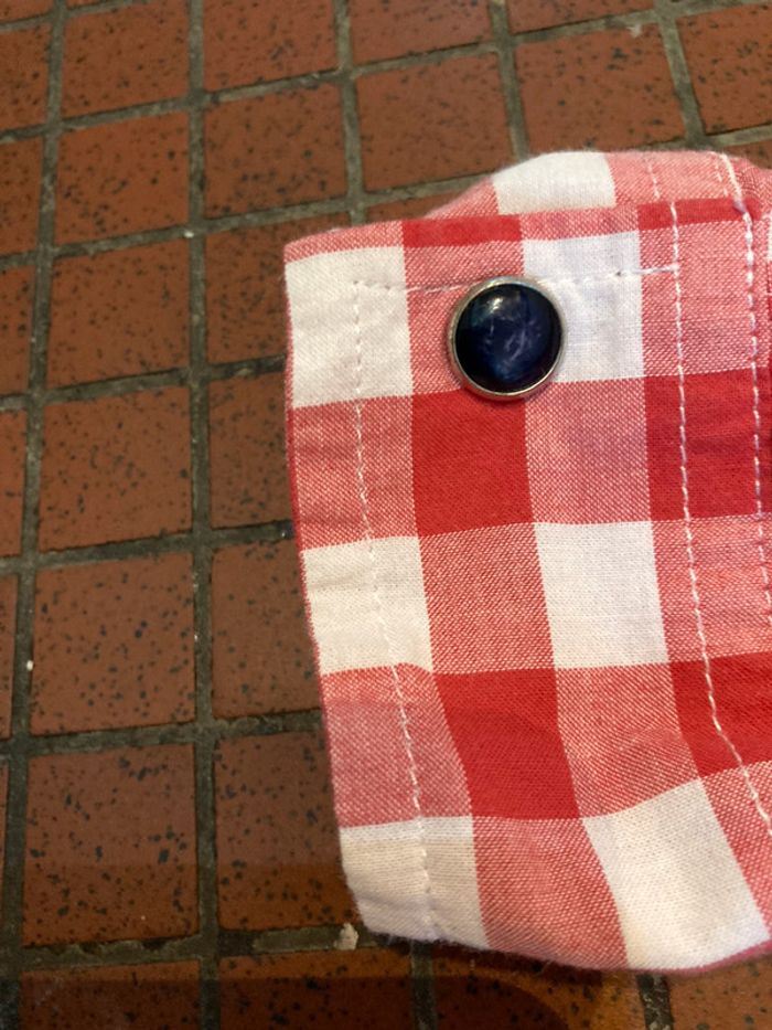 Chemise à carreaux blanc et rouge - photo numéro 5