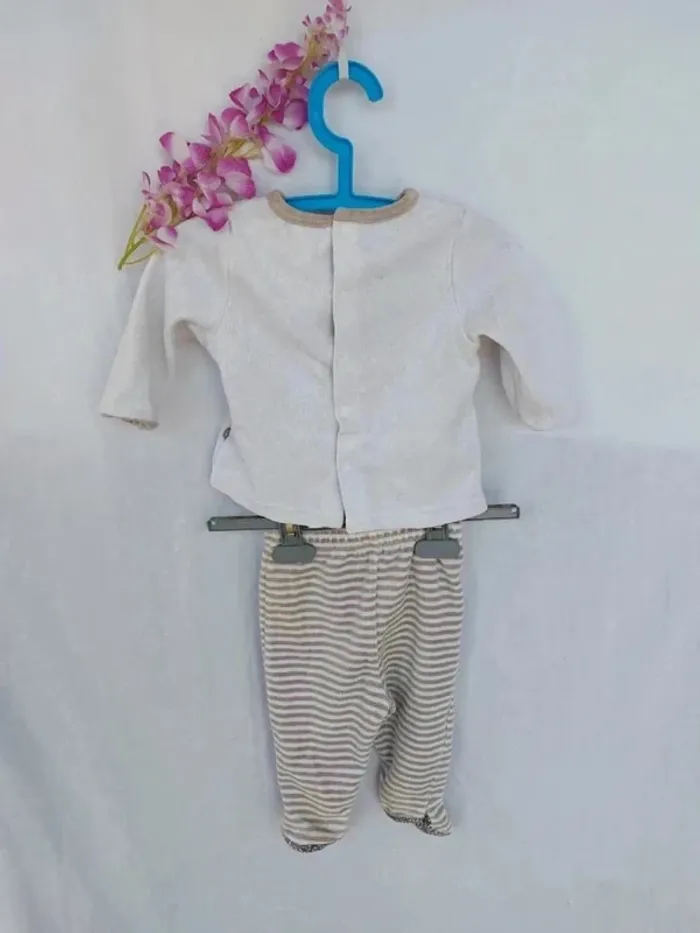 Pyjama velours 2 pièces mixte Obaïbi 6 mois - photo numéro 8