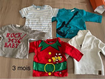 Lot haut 3 mois garçon
