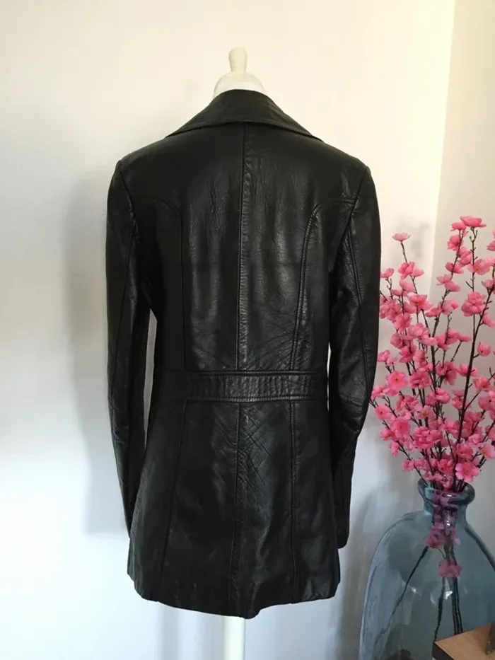 Veste cuir noir taille 42 - photo numéro 3
