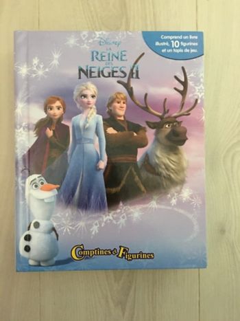 Livre reines des neiges 2 avec figurines et tapis