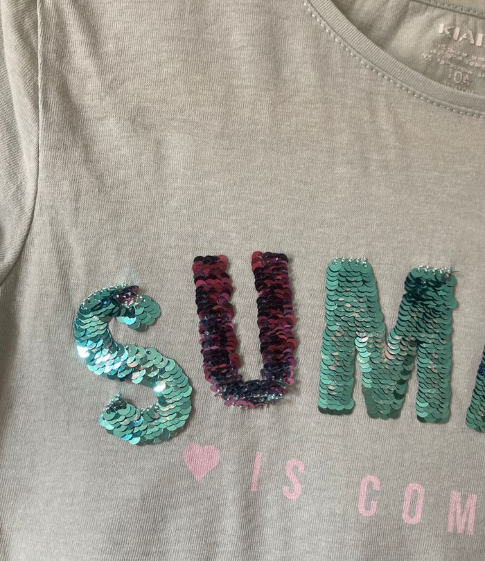 Tee-shirt avec sequins fille 10 ans - photo numéro 3