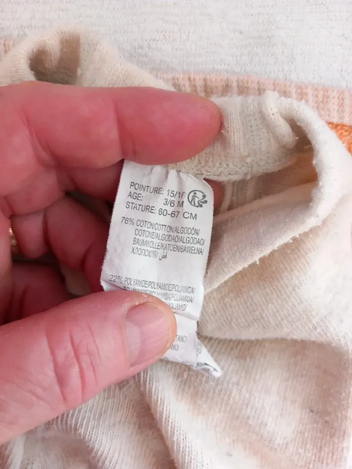 🚼collant écru T15 ..6mois Kiabi - photo numéro 5