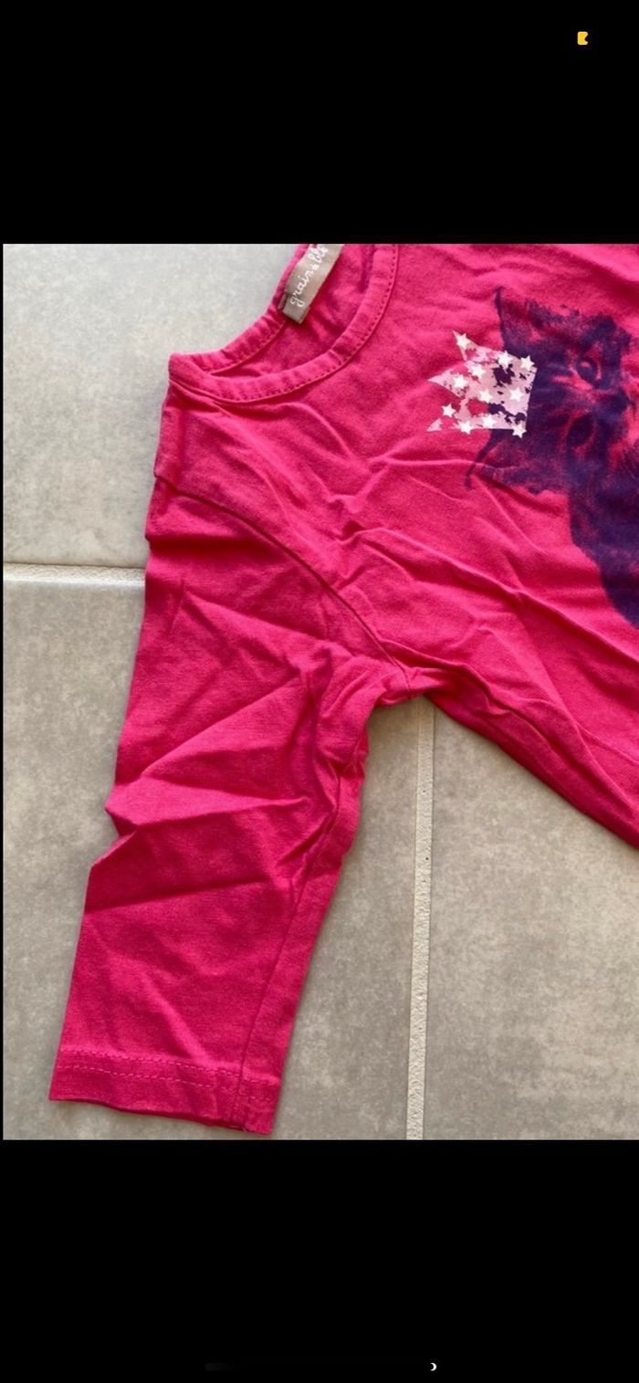 Tee shirt manches longues Chat 6 mois - photo numéro 2