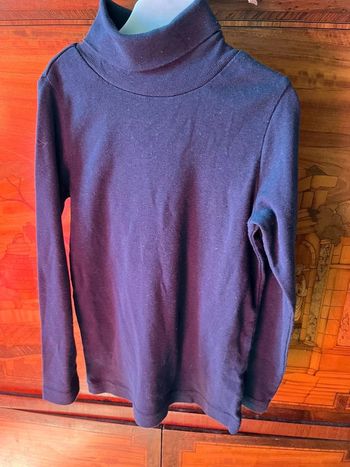 T shirt manche longue col roulé la halle 5 ans bleu marine