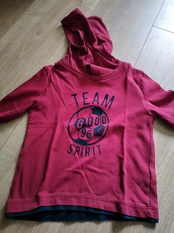 Tee shirt manches longues à capuche