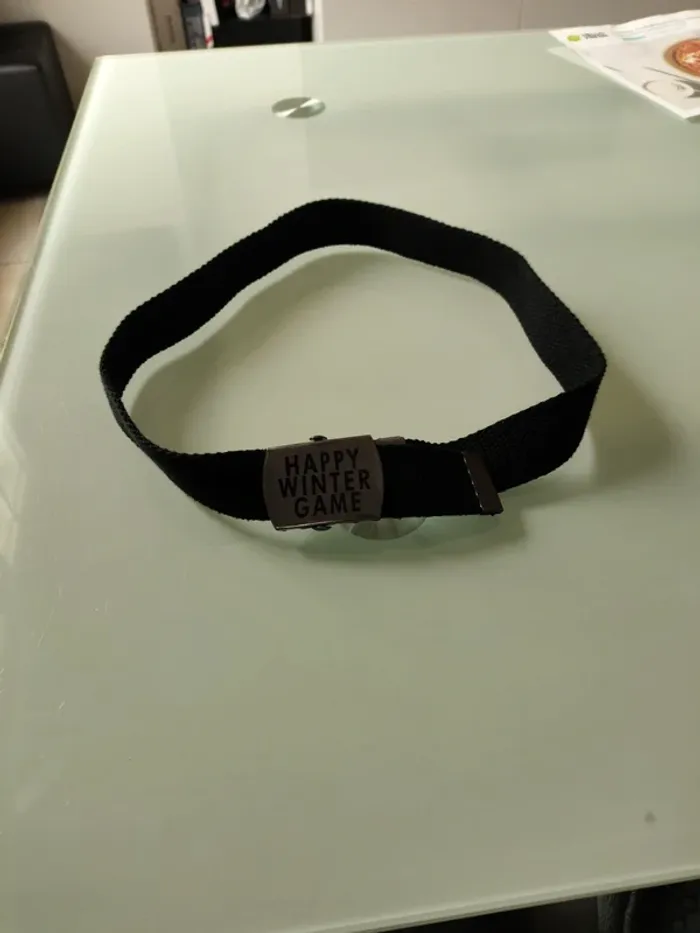 Ceinture pour enfant noir avec sangle