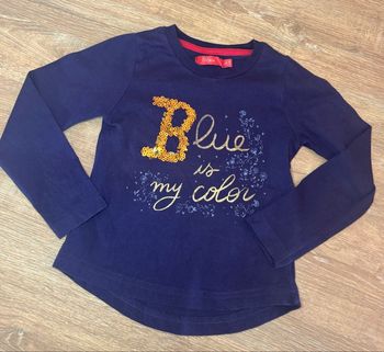 T-shirt bleu marine à manches longues l