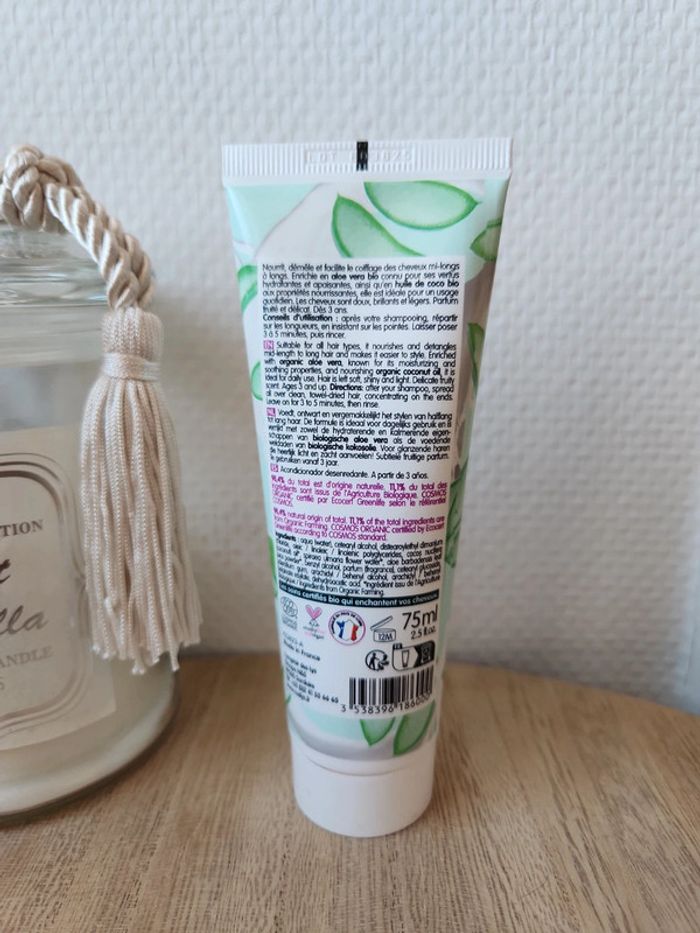 🌺Crème démêlante après shampoing aloe vera Coslys🌺 - photo numéro 3