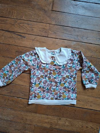 Sweat fleurs col claudine h&m 18 mois