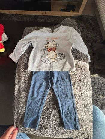 Pyjama 2 pièce Marie des Aristochats Disney - 24 mois 