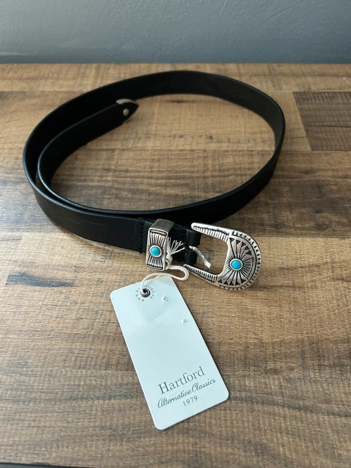 Ceinture en cuir noir Hartford T80 Neuve