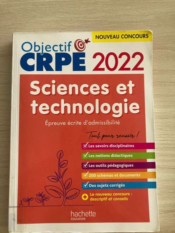 Objectif CRPE 2022 – Sciences & technologie