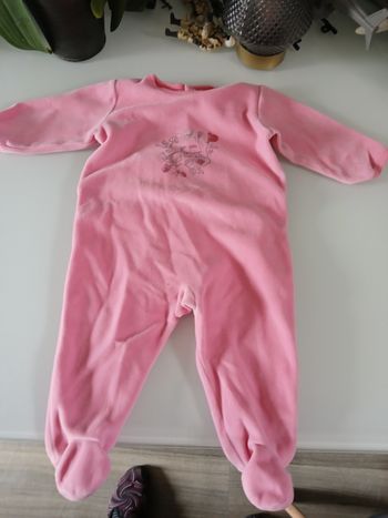PYJAMAS VELOUR ROSE PETIT BATEAU