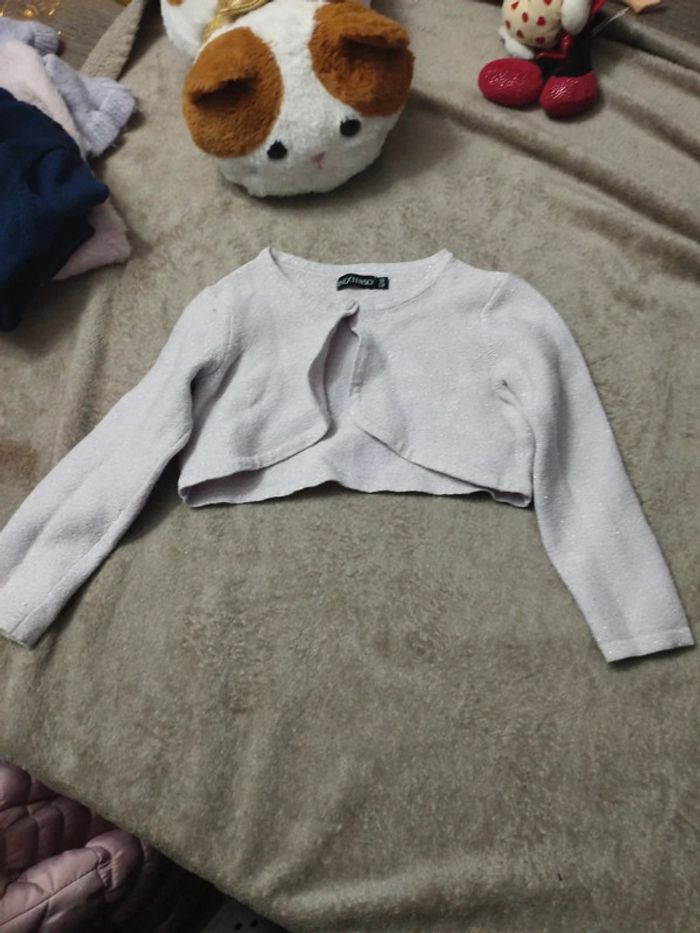 Boléro rose paillettes