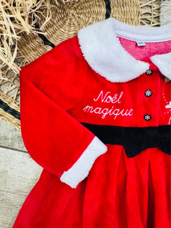 🍒Robe rouge de Noël 12mois - photo numéro 2