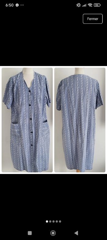 Robe manches courtes bleu fleurie La meilleure note 20/20 taille 44