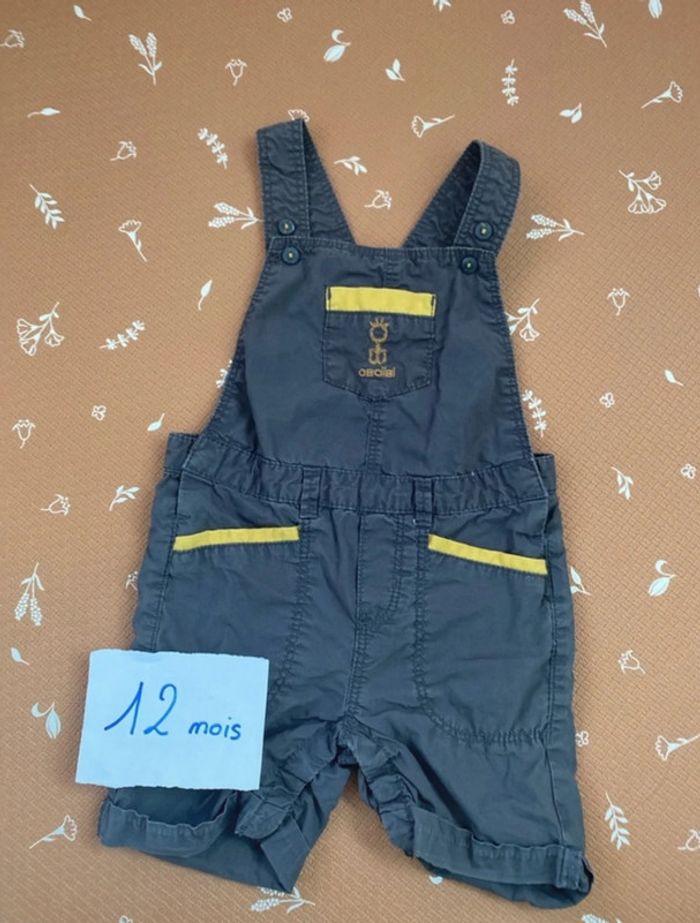 Salopette short 12 mois