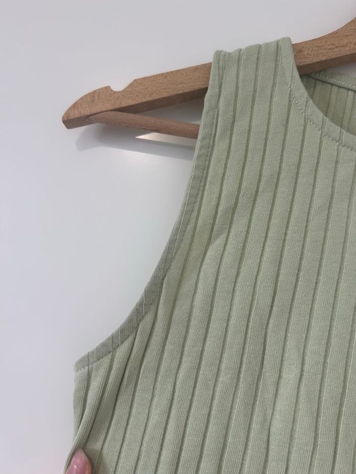 Top sans manches côtelé vert clair – Jennyfer – Taille M - photo numéro 3