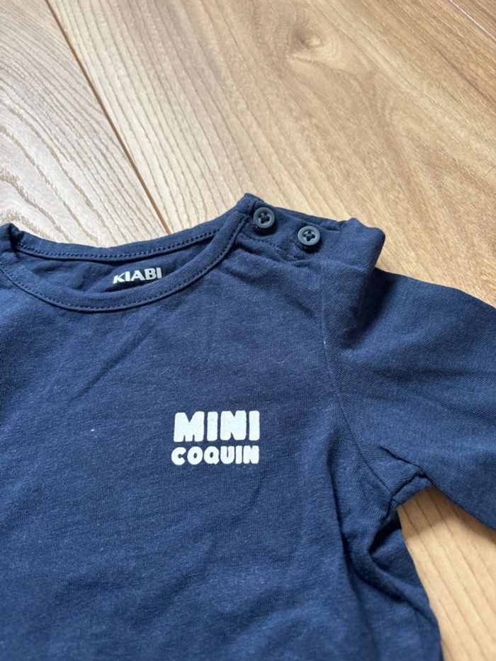 Haut Kiabi 3 mois bleu marine mini coquin - photo numéro 3