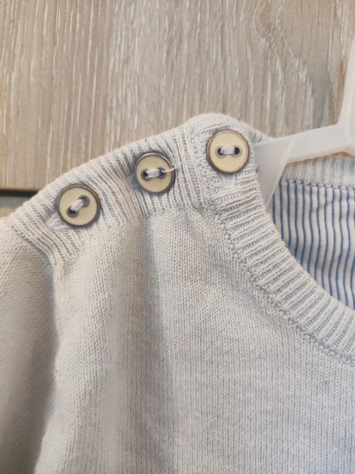 Pull blanc poisson Okaïdi 6 ans - photo numéro 4