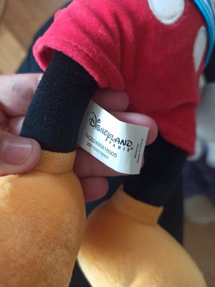 Peluche Mickey Disney Land Paris tbe - photo numéro 5