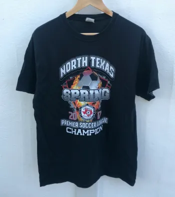 Port & Company black T-shirt US soccer North Texas Premier soccer league Mens L