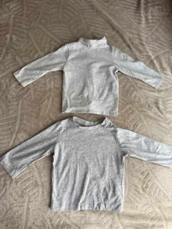 Lot de 2 hauts bébé gris – Manches longues