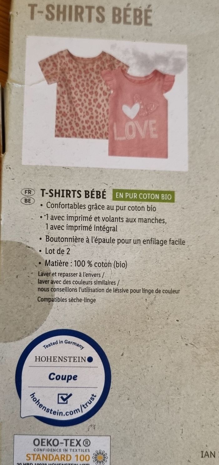 Lot 2 t-shirt bébé fille neufs - photo numéro 4