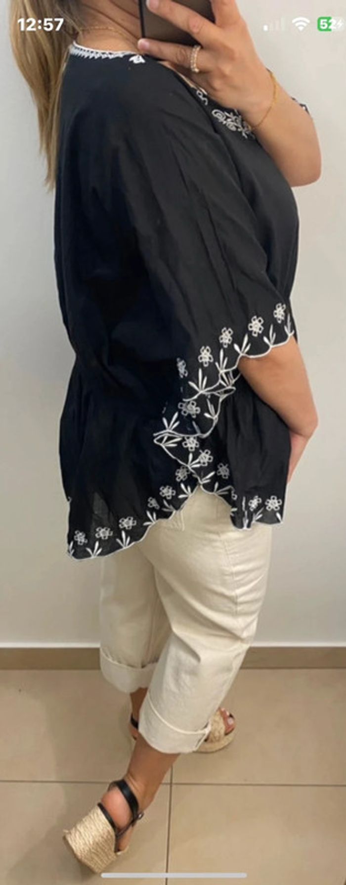 Blouse Noire Brodée Billabong - photo numéro 8