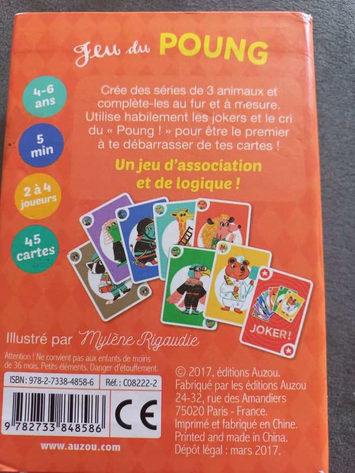 Jeu du poung auzou cartes 4 ans - photo numéro 2