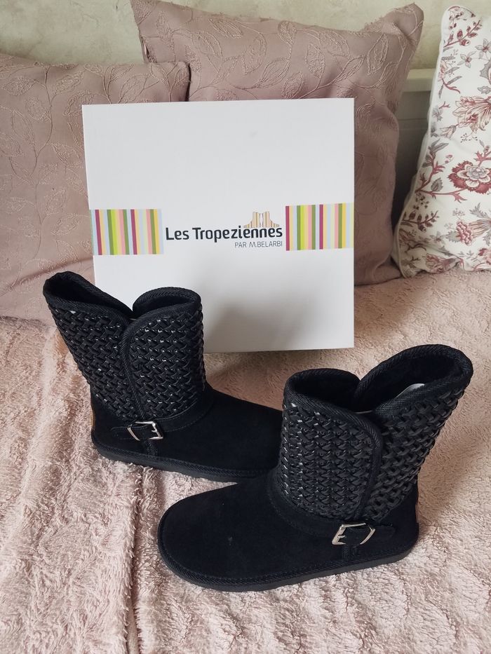 Bottes fourrees femme en cuir Les Tropeziennes t 38 NEUF - photo numéro 7