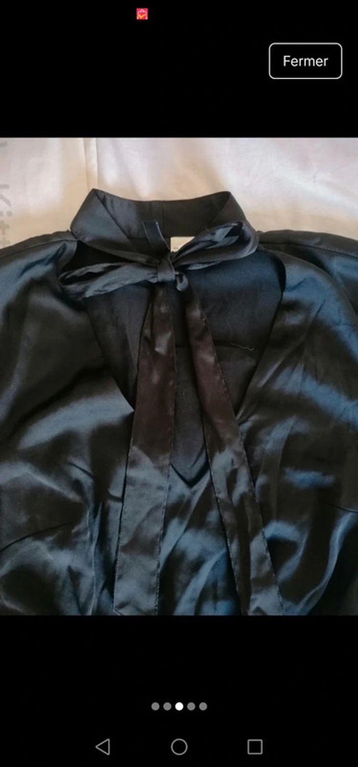 Robe noir satiné dicideo vintage - photo numéro 3