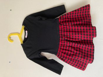 robe carreaux rouges et noirs fille 4 ans