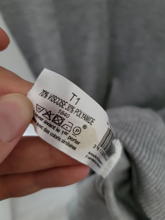 Robe grise col V Monoprix T1 - photo numéro 4