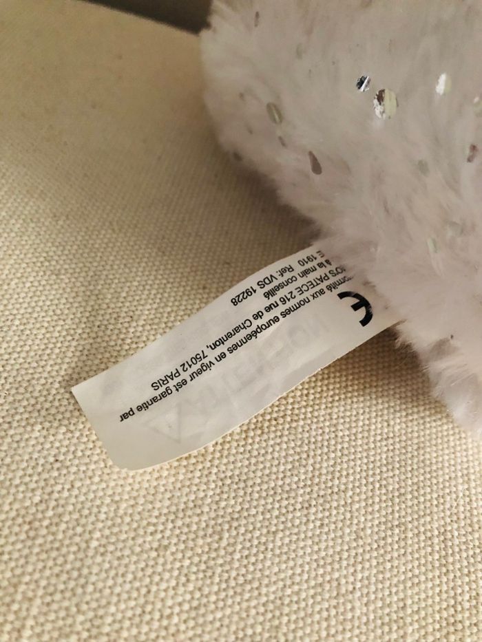 Peluche ours avec coeur sequin réversible - photo numéro 6