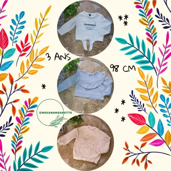 🦋 Lot x 3 pulls Kiabi - 3 ans - 98 cm Très bon état