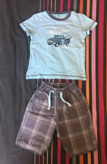 Ensemble short et tee-shirt manches courtes 4 ans